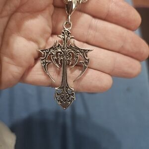 Goth Cross Unisex With Heavy Gauge 18-inch Stainless steel chain